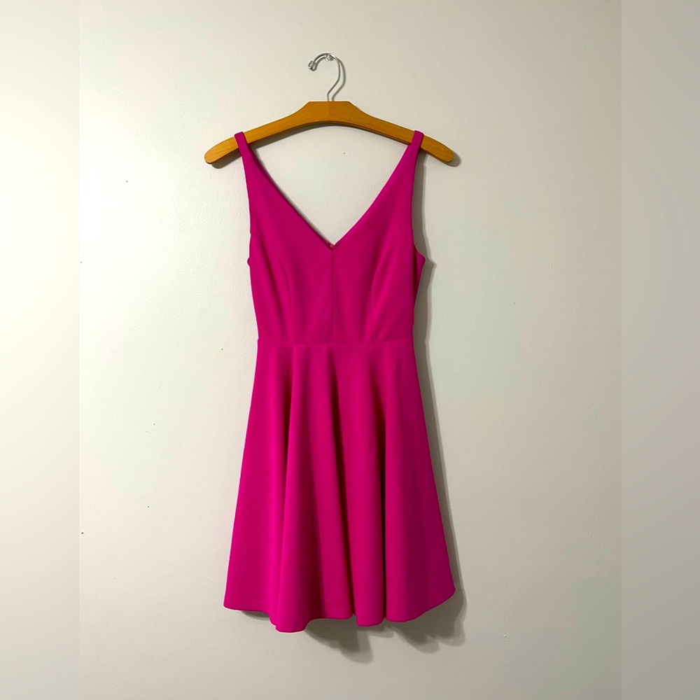 Women's Lulu's Darling Delight Fuchsia Skater Dress (XS)